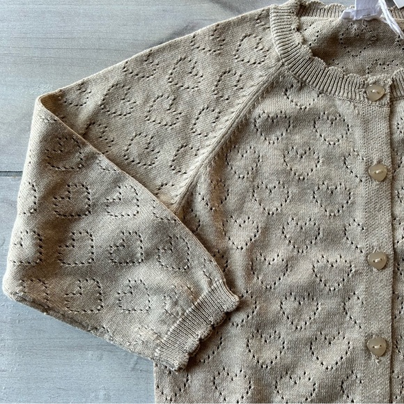 NWT Jamie Kay Heart Pattern Cardigan Sweater - Picture 3 of 3